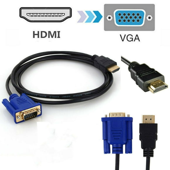yan 1.8M HDMI to VGA Cable Video Adapter for HDTV PC Laptop 
